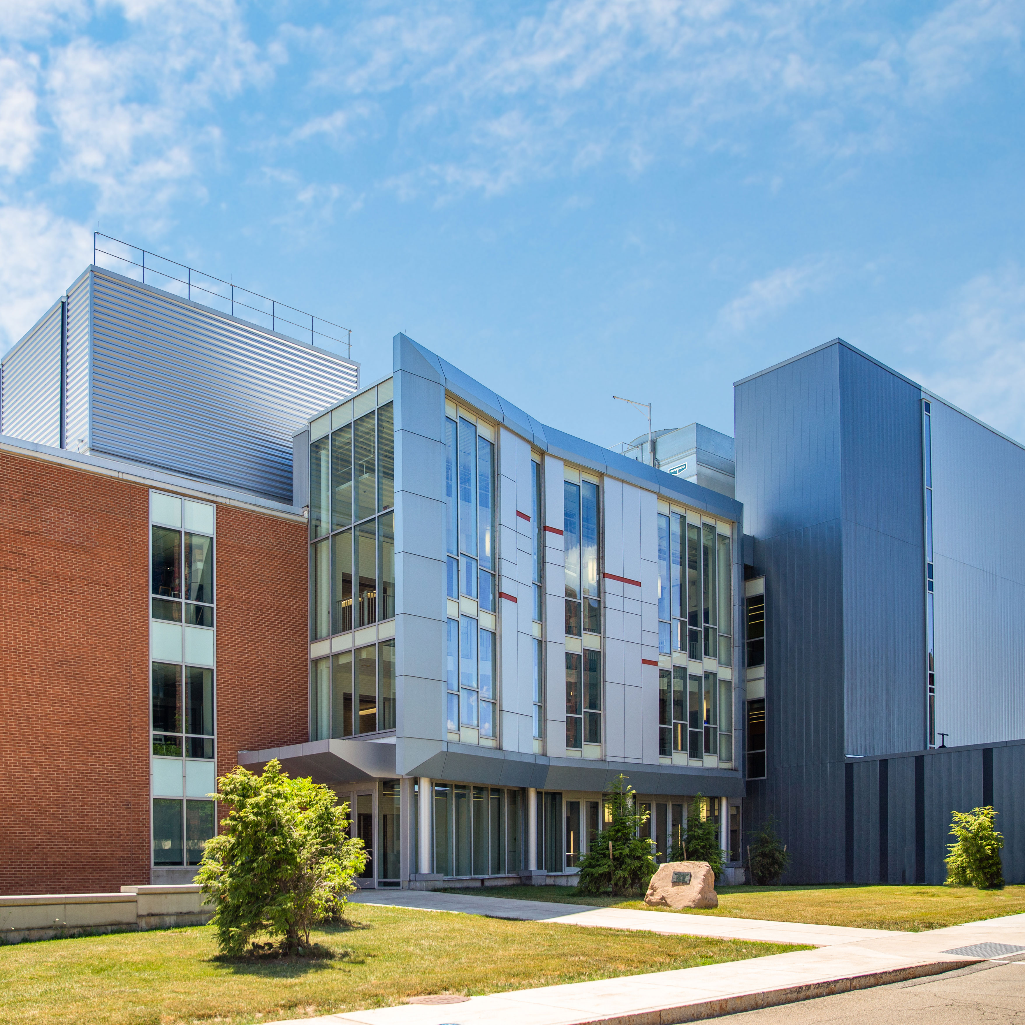 Exterior view of the new Science and Mathematics Complex